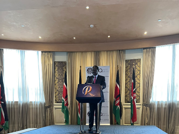ODM Leader Raila Odinga addressing the media on Tuesday, July 25, 2023.